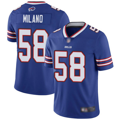 Men Buffalo Bills 58 Matt Milano Royal Blue Team Color Vapor Untouchable Limited Player NFL Jersey